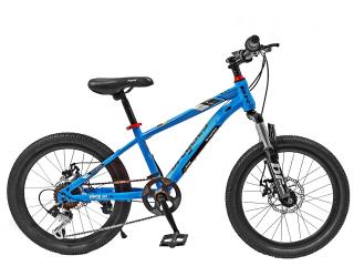 Bicicleta copii 20   BR Inspire, cadru otel 12  , manete revoshift, frane disc, 7 viteze, albastru, varsta 7-10 ani