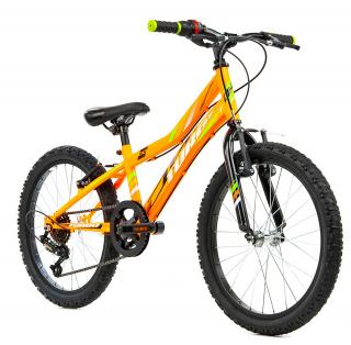 Bicicleta copii 20   DHS Turbo 200, cadru otel, frane V-Brake, 6 viteze, portocaliu, varsta 7-10 ani