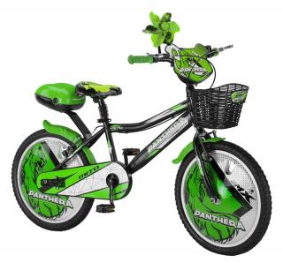 Bicicleta copii 20   MITO Panthera, negru verde, varsta 7-10 ani