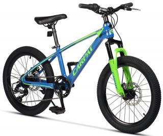 Bicicleta copii 20   MTB-HT CARPAT Hiro 2.0, cadru aluminiu 8.5  , 7 viteze, albastru verde, varsta 7-10 ani