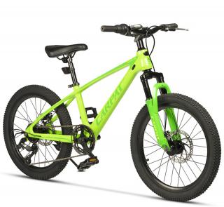 Bicicleta copii 20   MTB-HT CARPAT Hiro 2.0, cadru aluminiu 8.5  , 7 viteze, verde, varsta 7-10 ani