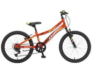 Bicicleta copii 20   POLAR Booster Turbo 200, cadru otel, frane V-Brake, 6 viteze, portocaliu, varsta 7-10 ani