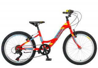 Bicicleta copii 20   POLAR Modesty 20, cadru otel, frane V-Brake, 6 viteze, rosu, varsta 6-9 ani