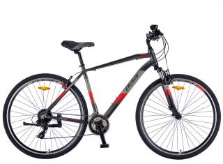 Bicicleta cross-fitness 28   POLAR Forester Comp, cadru aluminiu 20.5  , manete secventiale, frane V-Brake, 24 viteze, negru rosu