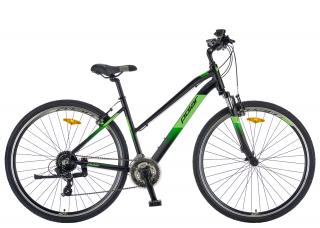 Bicicleta cross-fitness 28   POLAR Forester Comp Lady, cadru aluminiu 17.5  , manete secventiale, frane V-Brake, 24 viteze, negru verde