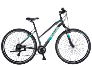 Bicicleta cross-fitness 28   POLAR Forester Comp Lady, cadru aluminiu 19  , manete secventiale, frane V-Brake, 24 viteze, negru albastru