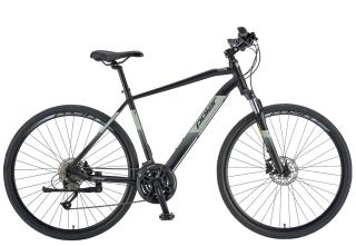 Bicicleta cross-fitness 28   POLAR Forester Pro, cadru aluminiu 19.5  , manete secventiale, frane hidraulice, 24 viteze, negru gri