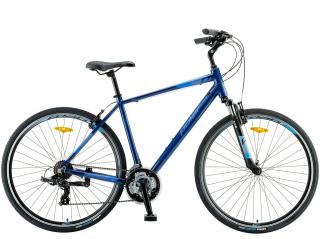 Bicicleta cross-fitness 28   POLAR Helix, cadru aluminiu 19.5  , manete secventiale, frane V-Brake, 21 viteze, albastru