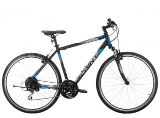 Bicicleta cross-fitness 28   SPRINT Sintero Man, cadru aluminiu 22  , manete secventiale, frane V-Brake, 24 viteze, negru albastru