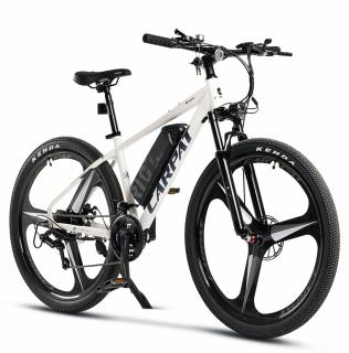 Bicicleta electrica 27.5   MTB-HT CARPAT Pioneer C27517E, cadru aluminiu 17  , jante magneziu, manete index, frane disc, 21 viteze, alb albastru