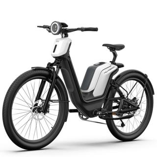 Bicicleta electrica 27.5   NIU Aero 27800, cadru aluminiu 18  , manete secventiale, frane hidraulice, 8 viteze, negru alb