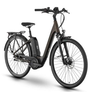 Bicicleta electrica City 26   RAYMON CityRay E 4.0 SE FW, cadru aluminiu, 18  , manete RevoShift, frane hidraulice, 8 viteze, maro