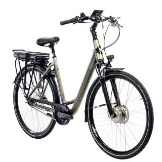 Bicicleta electrica City 28   CORWIN 28326, cadru aluminiu 19  , frane hidraulice, 7 viteze, gri