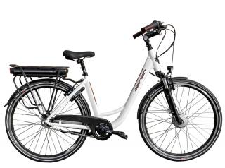 Bicicleta electrica City 28   DEVRON 28120 VCN7, cadru aluminiu 19  , frane V-Brake torpedo, 7 viteze in butuc, alb