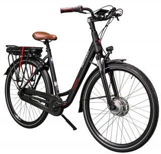 Bicicleta electrica City 28   DEVRON 28126, cadru aluminiu 21  , frane hidraulice, 8 viteze, negru