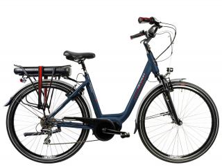 Bicicleta electrica City 28   DEVRON 28414, cadru aluminiu 18  , frane V-Brake, 7 viteze, albastru