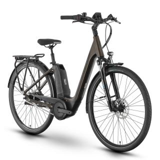 Bicicleta electrica City 28   RAYMON CityRay E 4.0 SE CB, cadru aluminiu 18  , manete RevoShift, frane hidraulice, 8 viteze, maro