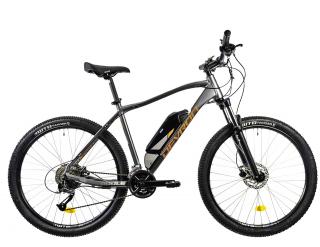 Bicicleta electrica MTB-HT 27.5   DEVRON M1.7, cadru aluminiu 20.5  , manete secventiale, frane hidraulice, 18 viteze, gri