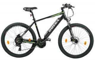 Bicicleta electrica MTB-HT 29   OMEGA Liohult, cadru aluminiu 19  , frane hidraulice, 21 viteze, negru verde alb