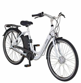 Bicicleta electrica oras 28   PROPHETE Geniesser e9.3, cadru aluminiu 19  ,  frane V-Brake, 3 viteze, alb