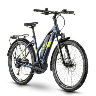 Bicicleta electrica trekking 27.5   RAYMON CrossRay E 3.0 Lady T350, cadru aluminiu 17.5  , manete secventiale, frane hidraulice, 9 viteze,  albastru