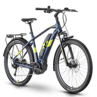 Bicicleta electrica trekking 27.5   RAYMON CrossRay E 3.0 T350, cadru aluminiu 19  , manete secventiale, frane hidraulice, 9 viteze, albastru