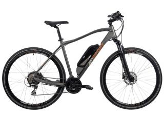 Bicicleta electrica Urban 28   AFISPORT C1.7, cadru aluminiu 21  , manete secventiale, frane hidraulice, 24 viteze, gri