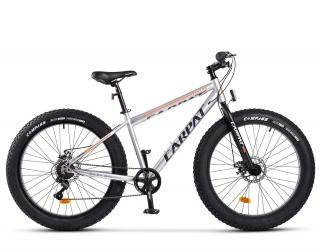 Bicicleta Fat Bike 26   CARPAT Aventus, cadru otel 18  , frane disc, 7 viteze, gri negru