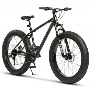 Bicicleta Fat Bike 26   VELORS Hercules, cadru otel 18  , manete RevoShift, frane disc, 21 viteze, negru gri