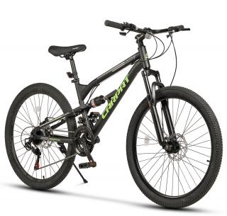 Bicicleta MTB-FS 26   CARPAT CityCross, cadru otel 17.5  , frane disc, manete secventiale, 21 viteze, negru verde