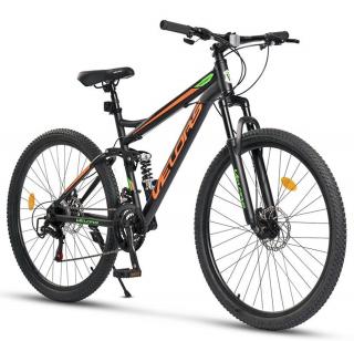 Bicicleta MTB-FS 27.5   VELORS Matador 2.7, cadru otel 17  , manete secventiale, frane disc, 21 viteze, negru portocaliu