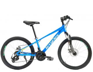 Bicicleta MTB-HT 24   BR Tornado, cadru aluminiu 13  , manete secventiale, frane disc, 21 viteze, albastru?galben