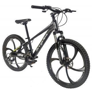 Bicicleta MTB-HT 24   BR Tornado ProMG, cadru aluminiu 13  , jante magneziu, manete secventiale, frane disc, 21 viteze, negru