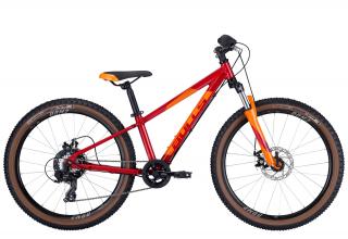 Bicicleta MTB-HT 24   BULLS Tokee 24, cadru aluminiu 12  , frane disc, 7 viteze, rosu portocaliu