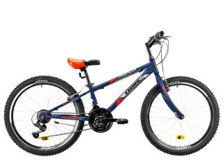 Bicicleta MTB-HT 24   DHS Cedric, cadru otel 11  , manete revoshift, frane V-Brake, 18 viteze, albastru