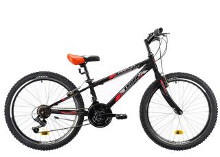 Bicicleta MTB-HT 24   DHS Cedric, cadru otel 11  , manete revoshift, frane V-Brake, 18 viteze, negru