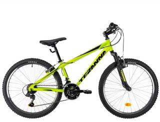 Bicicleta MTB-HT 24   DHS Terrana 2423, cadru aluminiu 13  , manete revoshift, frane V-Brake, 18 viteze, verde fluo