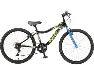 Bicicleta MTB-HT 24   POLAR Booster Plasma 240, cadru otel 9.5  , frane V-Brake, 6 viteze, negru albastru