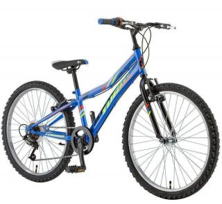 Bicicleta MTB-HT 24   POLAR Booster Turbo 240, cadru otel 11.5  , frane V-Brake, 6 viteze, albastru galben