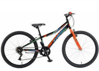 Bicicleta MTB-HT 24   POLAR Booster Turbo 240, cadru otel 11.5  , frane V-Brake, 6 viteze, negru portocaliu