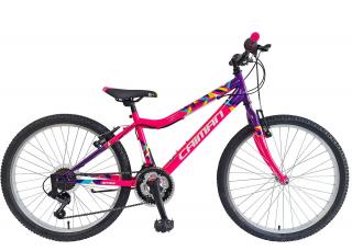 Bicicleta MTB-HT 24   POLAR Caiman Arrow, cadru otel 11.5  , manete Revoshift, frane V-Brake, 18 viteze, roz