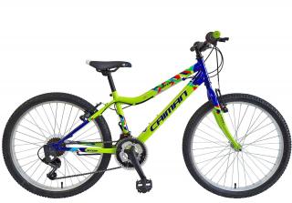 Bicicleta MTB-HT 24   POLAR Caiman Arrow, cadru otel 11.5  , manete Revoshift, frane V-Brake, 18 viteze, verde fluo albastru