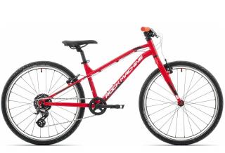 Bicicleta MTB-HT 24   ROCK MACHINE Thunder, cadru aluminiu 13  , manete secventiale, frane V-Brake, 8 viteze, rosu alb