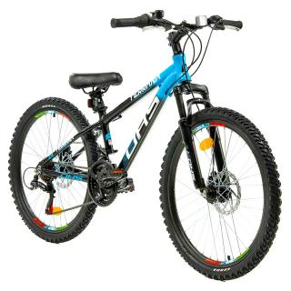 Bicicleta MTB-HT 24   TERRANA 2423, cadru aluminiu 12  , manete revoshift, frane disc, 18 viteze, negru albastru