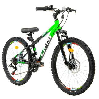 Bicicleta MTB-HT 24   TERRANA 2423, cadru aluminiu 12  , manete revoshift, frane disc, 18 viteze, negru verde