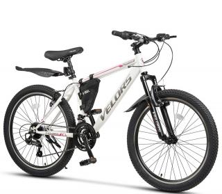 Bicicleta MTB-HT 24   VELORS Neptune, cadru otel 17  , manete RevoShift, frane V-Brake, 21 viteze, alb roz