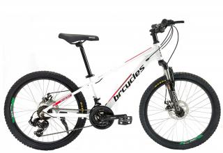 Bicicleta MTB-HT 26   BR Tornado cadru aluminiu 13.5  , manete secventiale, frane disc, 21 viteze, alb rosu