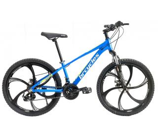 Bicicleta MTB-HT 26   BR Tornado ProMG, cadru aluminiu 13.5  , jante magneziu, manete secventiale, frane disc, 21 viteze, albastru galben