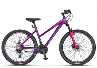 Bicicleta MTB-HT 26   UMIT Mirage Lady 2D, cadru aluminiu 17  , manete secventiale, frane disc, 21 viteze, violet roz