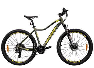 Bicicleta MTB-HT 27.5   DEVRON Riddle RW0.7, cadru aluminiu 16.5  , manete secventiale, frane hidraulice, 21 viteze, gri verde fluo